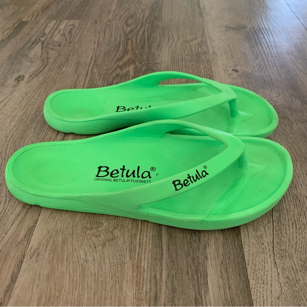 Betula Birkenstock Energy Green Flip Flop Women’s 10 Shoe  Sandal Summer Beach
